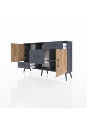 Arges Konsol 4 Raflı 3 Çekmeceli 2 Kapaklı 132x30x83 - S144M002V11A