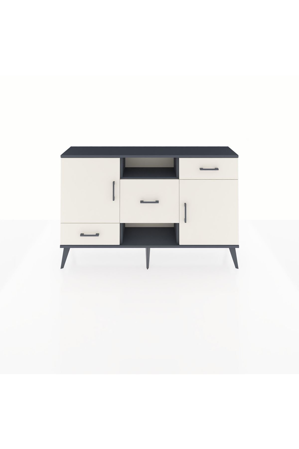Arges Konsol 4 Raflı 3 Çekmeceli 2 Kapaklı 132x30x83 - S144M002V13A