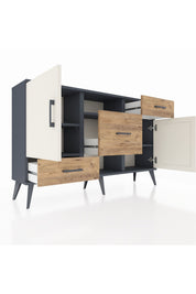 Arges Konsol 4 Raflı 3 Çekmeceli 2 Kapaklı 132x30x83 - S144M002V15A
