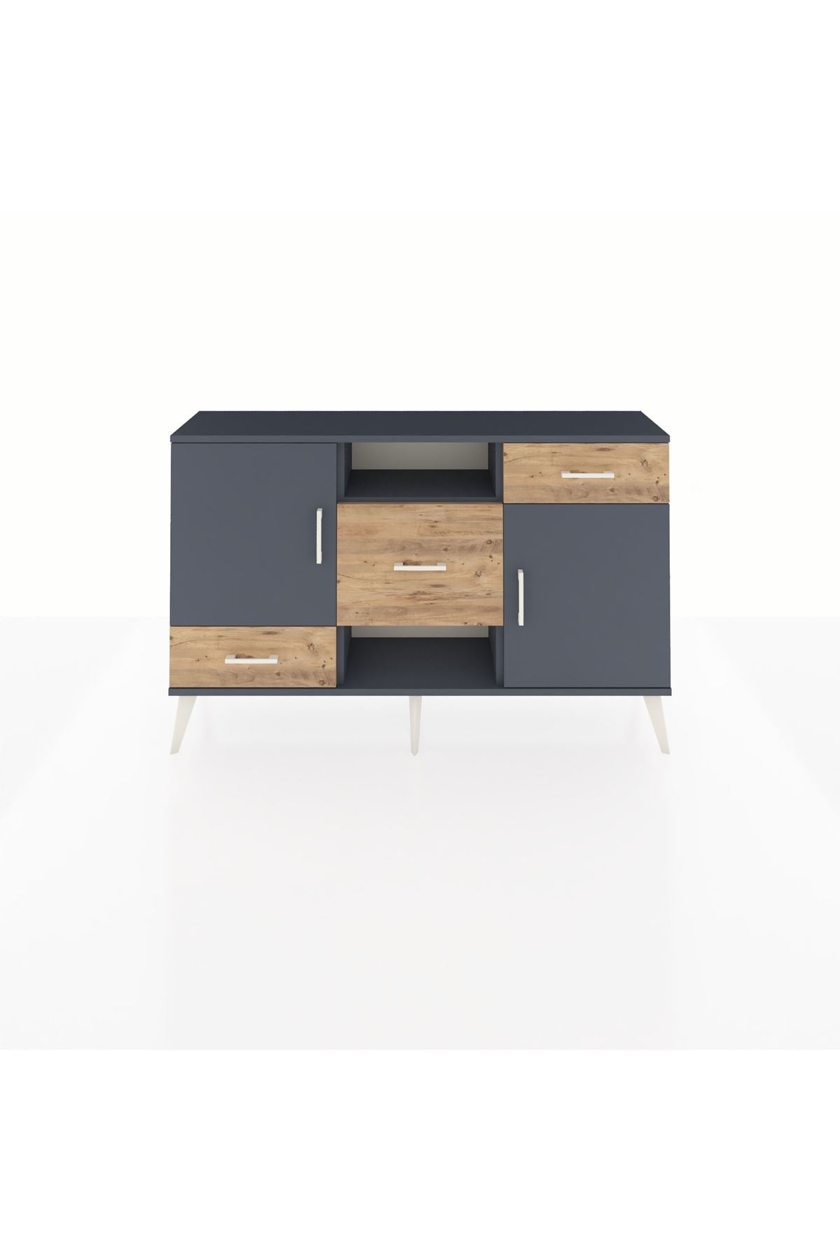 Arges Konsol 4 Raflı 3 Çekmeceli 2 Kapaklı 132x30x83 - S144M002V18A