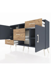 Arges Konsol 4 Raflı 3 Çekmeceli 2 Kapaklı 132x30x83 - S144M002V18A