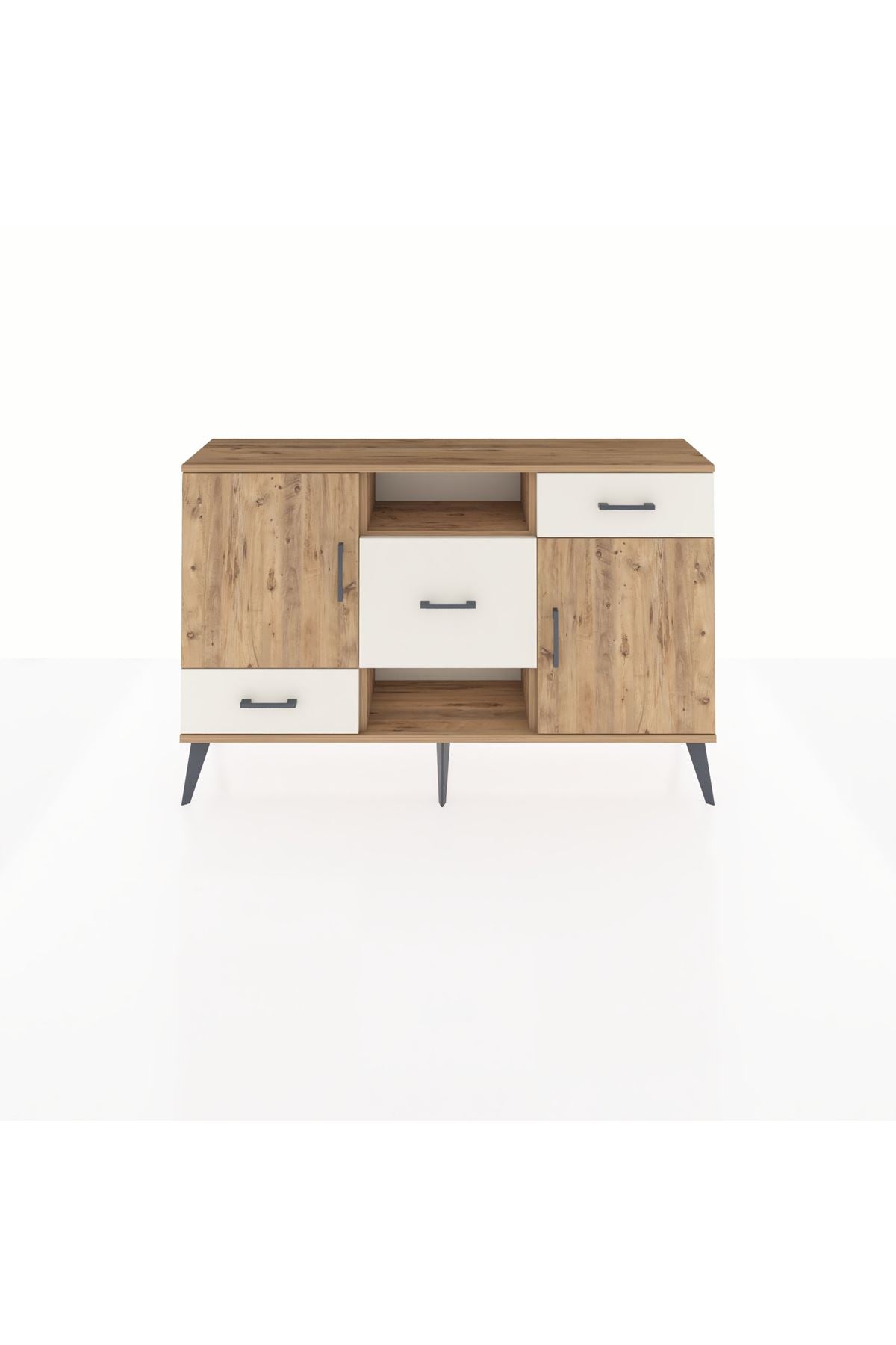 Arges Konsol 4 Raflı 3 Çekmeceli 2 Kapaklı 132x30x83 - S144M002V19A