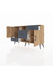 Arges Konsol 4 Raflı 3 Çekmeceli 2 Kapaklı 132x30x83 - S144M002V20A