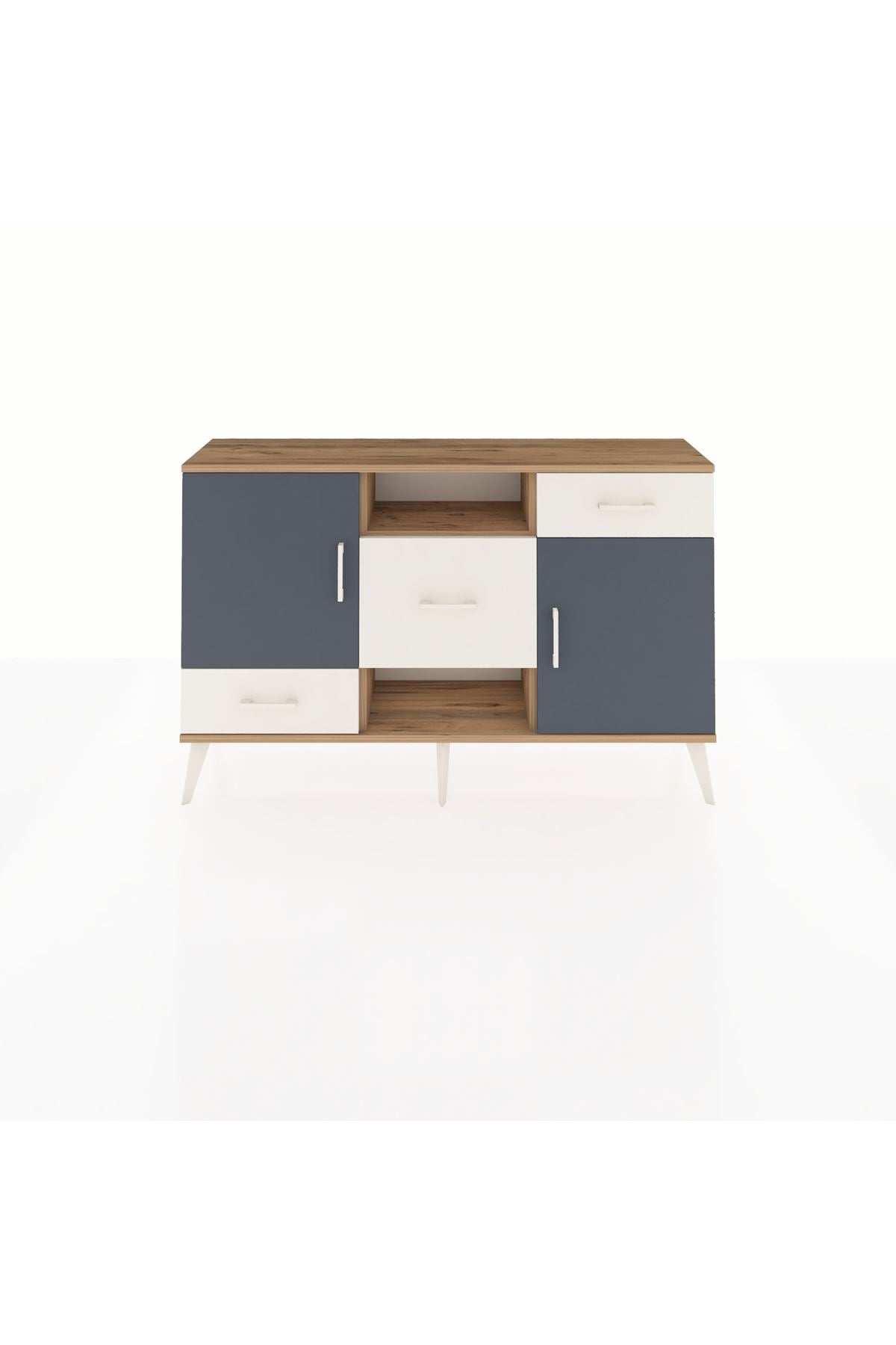 Arges Konsol 4 Raflı 3 Çekmeceli 2 Kapaklı 132x30x83 - S144M002V25A