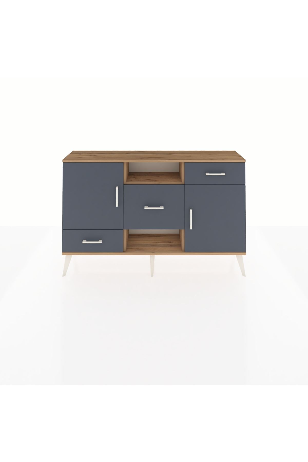 Arges Konsol 4 Raflı 3 Çekmeceli 2 Kapaklı 132x30x83 - S144M002V26A