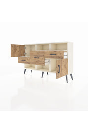 Arges Konsol 3 Raflı 3 Çekmeceli 2 Kapaklı 132x30x83 - S144M003V03A