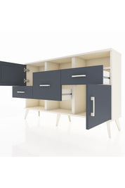 Arges Konsol 3 Raflı 3 Çekmeceli 2 Kapaklı 132x30x83 - S144M003V08A