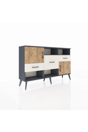 Arges Konsol 3 Raflı 3 Çekmeceli 2 Kapaklı 132x30x83 - S144M003V10A