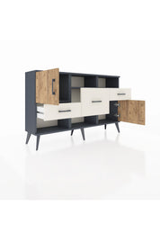 Arges Konsol 3 Raflı 3 Çekmeceli 2 Kapaklı 132x30x83 - S144M003V10A