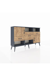 Arges Konsol 3 Raflı 3 Çekmeceli 2 Kapaklı 132x30x83 - S144M003V12A