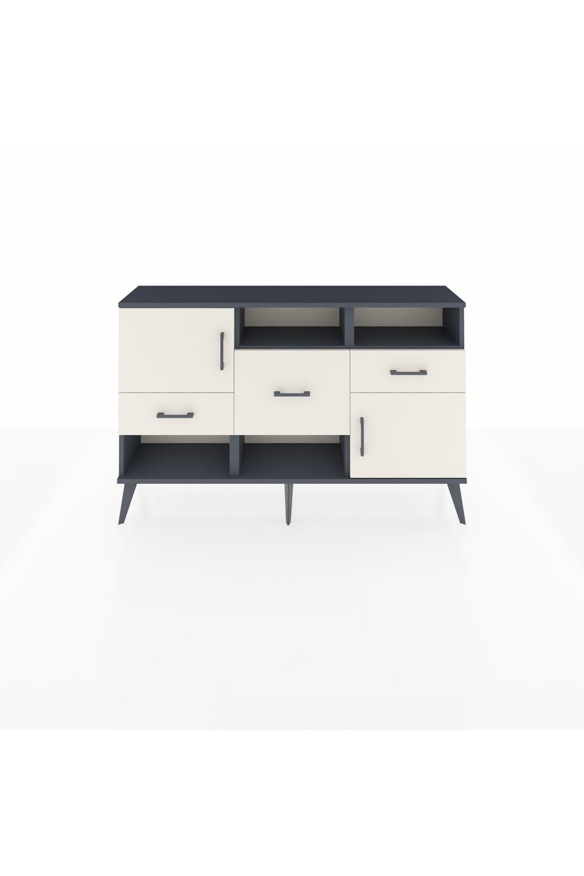 Arges Konsol 3 Raflı 3 Çekmeceli 2 Kapaklı 132x30x83 - S144M003V13A