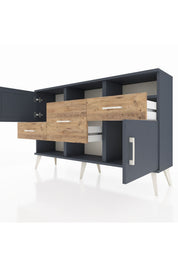 Arges Konsol 3 Raflı 3 Çekmeceli 2 Kapaklı 132x30x83 - S144M003V18A