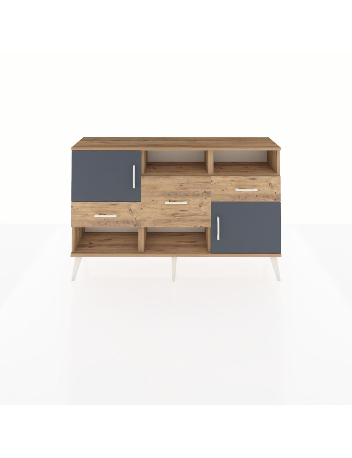 Arges Konsol 3 Raflı 3 Çekmeceli 2 Kapaklı 132x30x83 - S144M003V27A