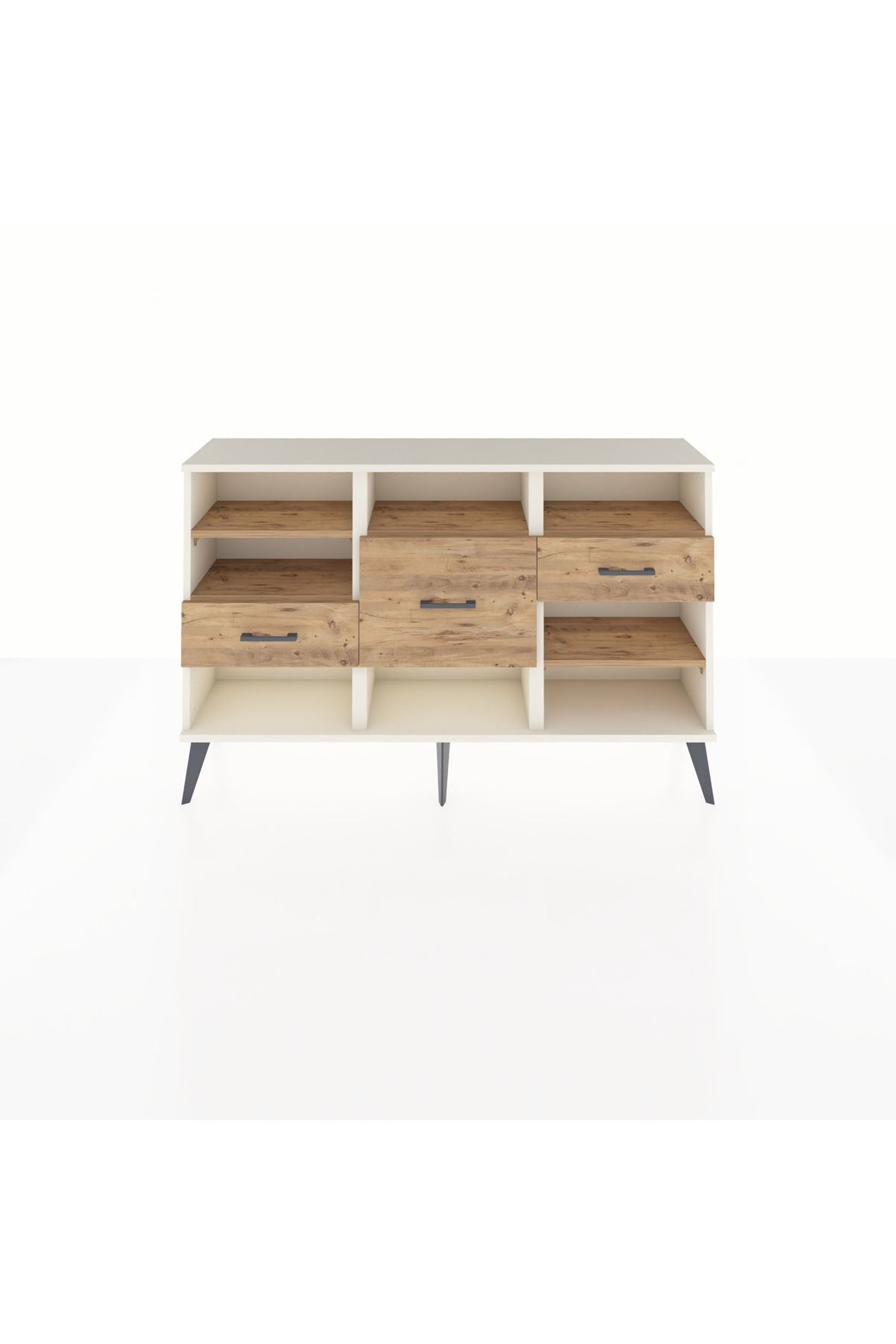 Arges Konsol 5 Raflı 3 Çekmeceli 132x30x83 - S144M004V03A