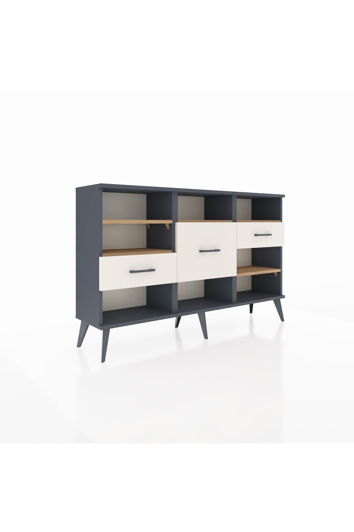 Arges Konsol 5 Raflı 3 Çekmeceli 132x30x83 - S144M004V10A