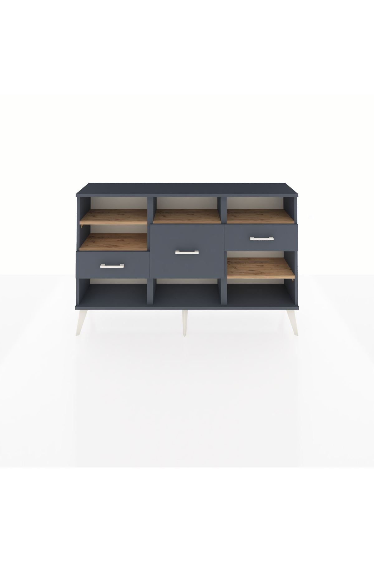 Arges Konsol 5 Raflı 3 Çekmeceli 132x30x83 - S144M004V11A