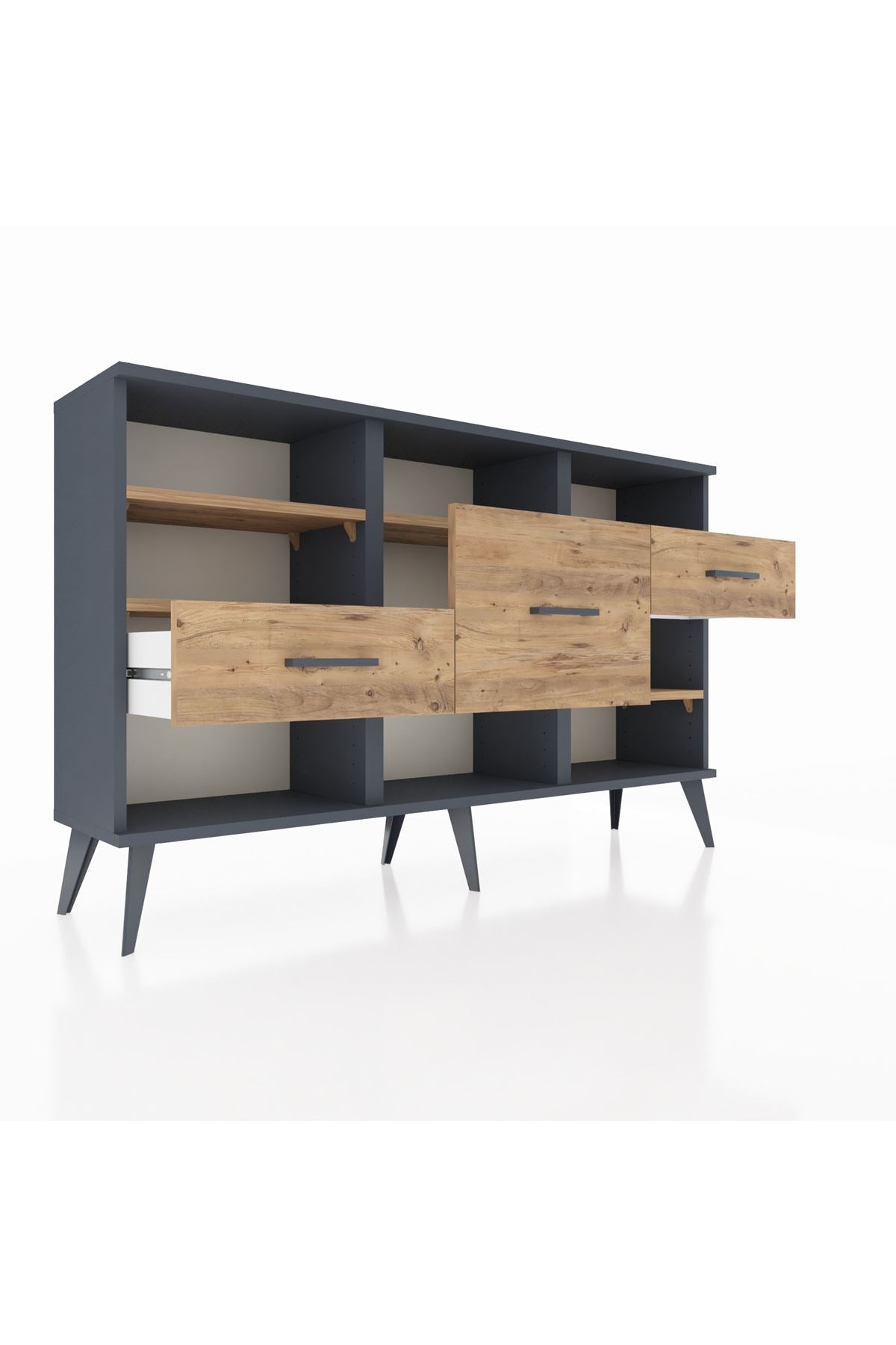 Arges Konsol 5 Raflı 3 Çekmeceli 132x30x83 - S144M004V12A