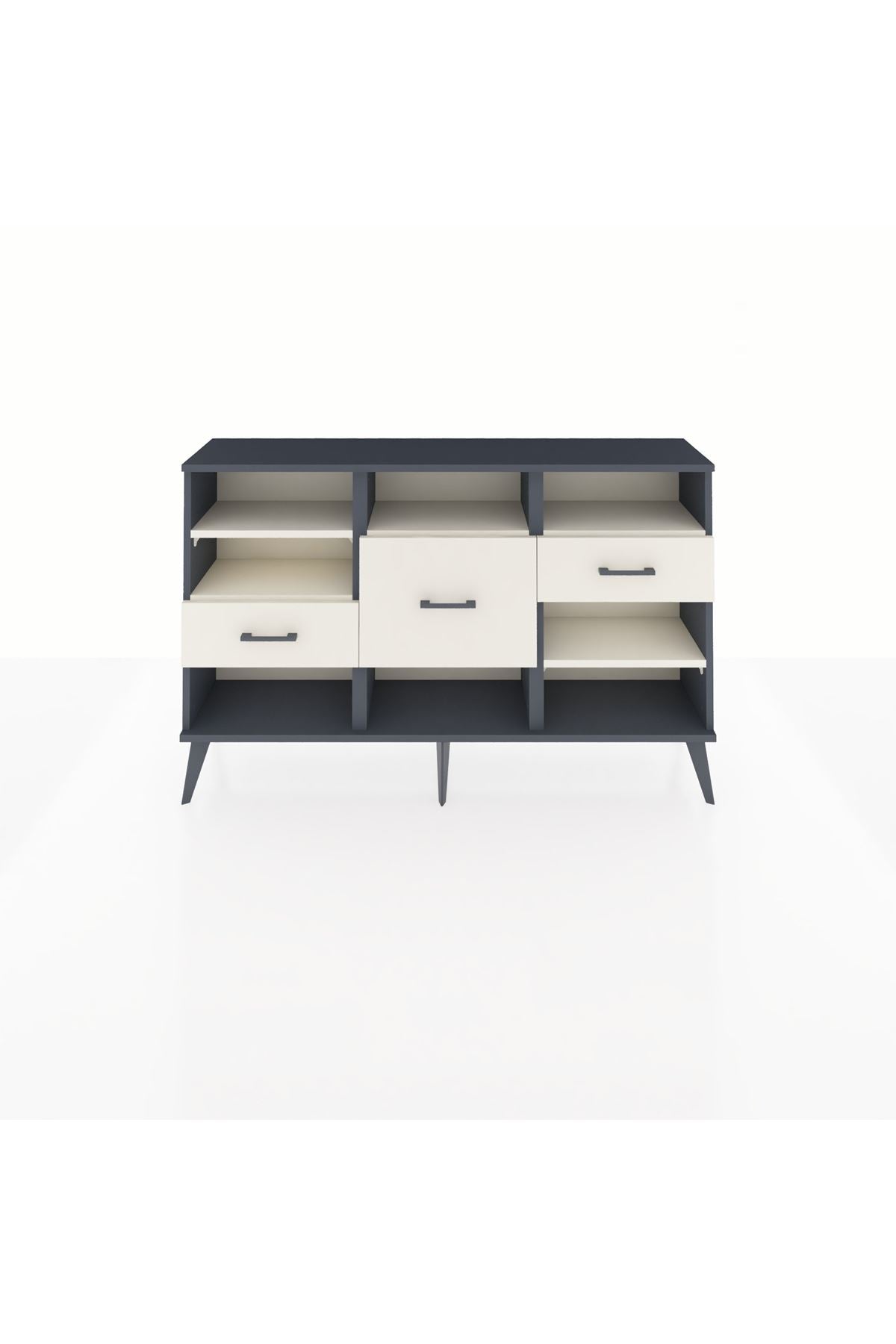 Arges Konsol 5 Raflı 3 Çekmeceli 132x30x83 - S144M004V13A