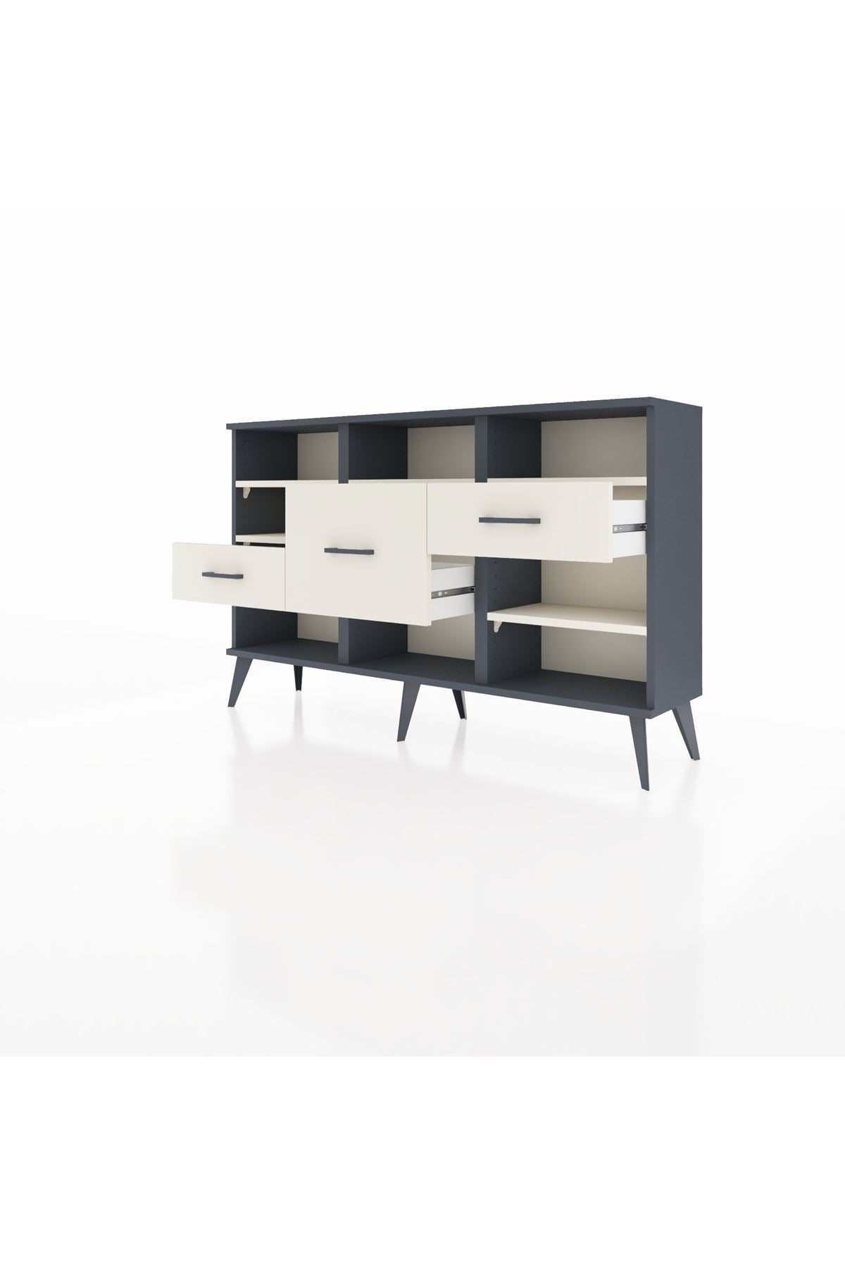 Arges Konsol 5 Raflı 3 Çekmeceli 132x30x83 - S144M004V13A