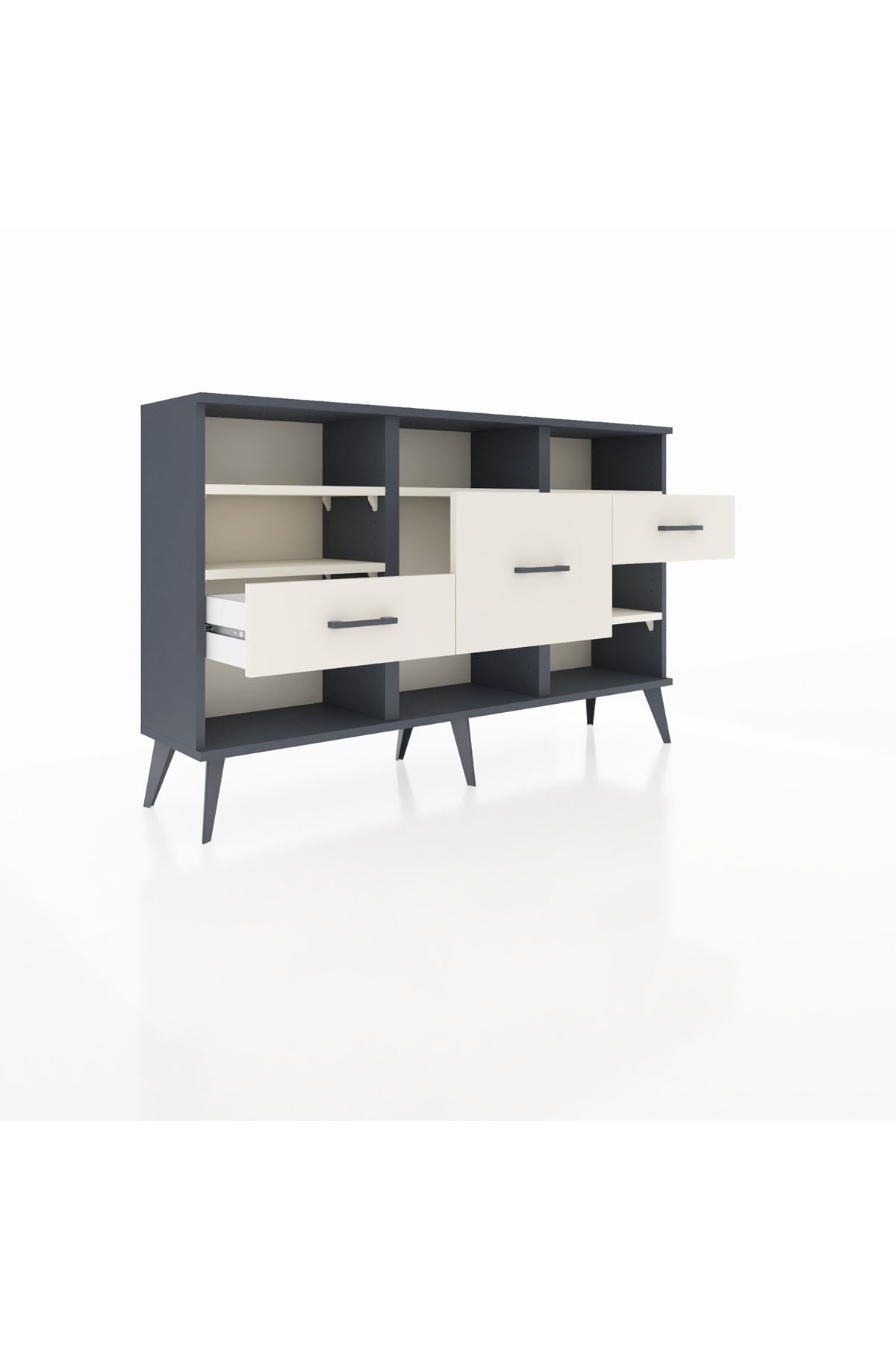 Arges Konsol 5 Raflı 3 Çekmeceli 132x30x83 - S144M004V13A