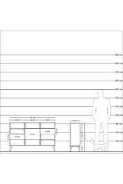 Arges Konsol 5 Raflı 3 Çekmeceli 132x30x83 - S144M004V13A