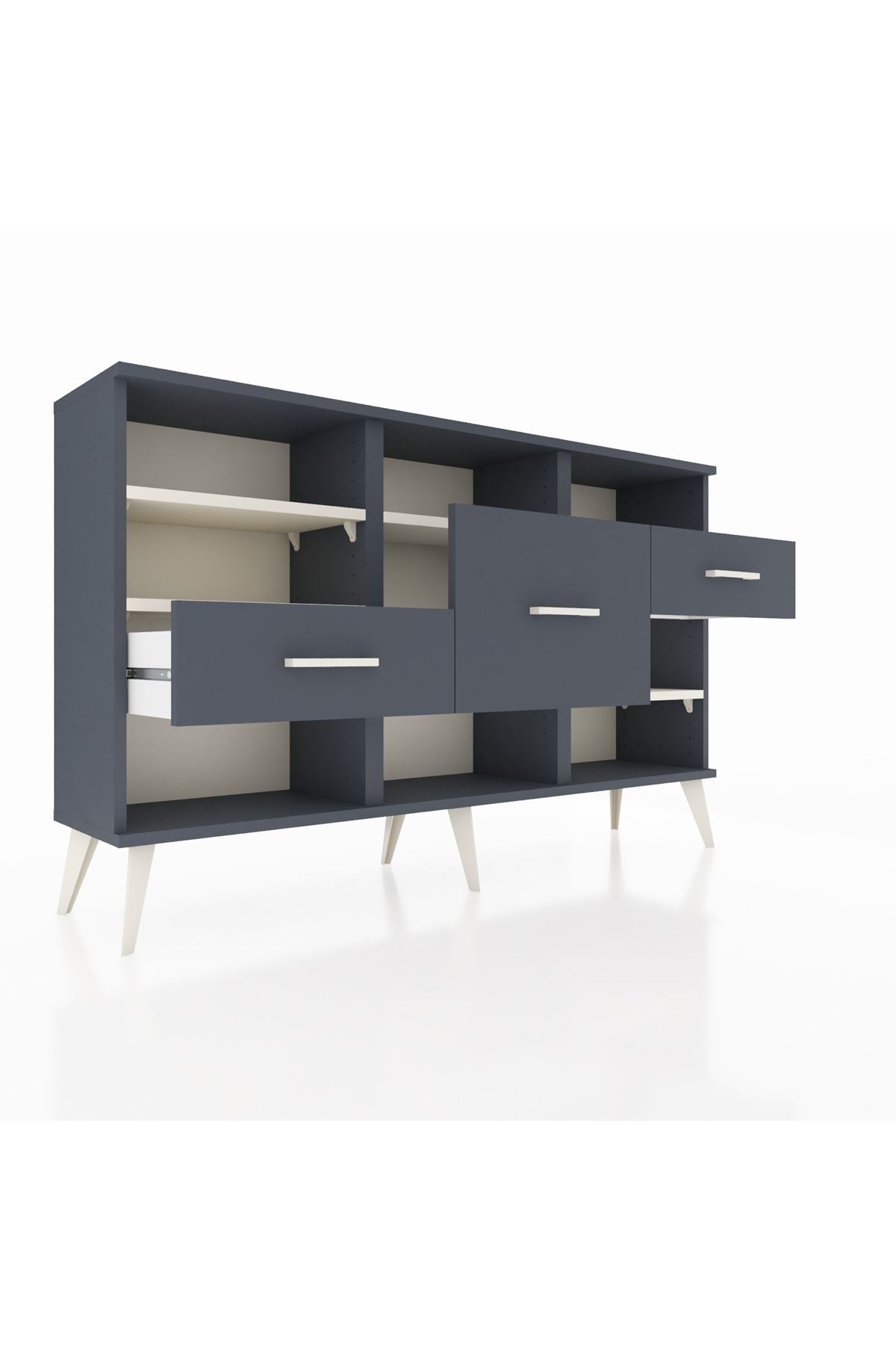 Arges Konsol 5 Raflı 3 Çekmeceli 132x30x83 - S144M004V14A