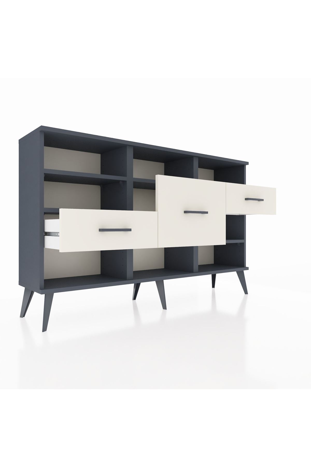 Arges Konsol 5 Raflı 3 Çekmeceli 132x30x83 - S144M004V16A