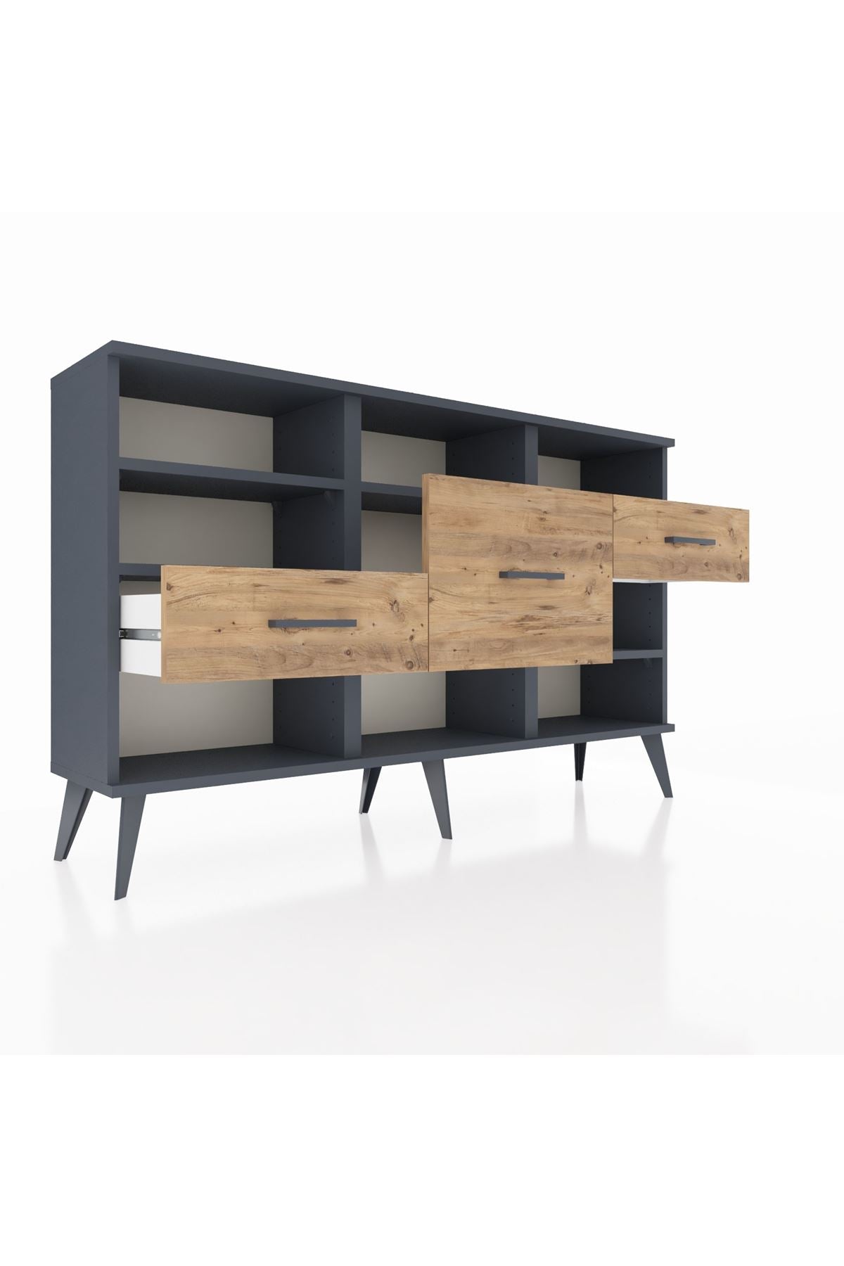 Arges Konsol 5 Raflı 3 Çekmeceli 132x30x83 - S144M004V18A