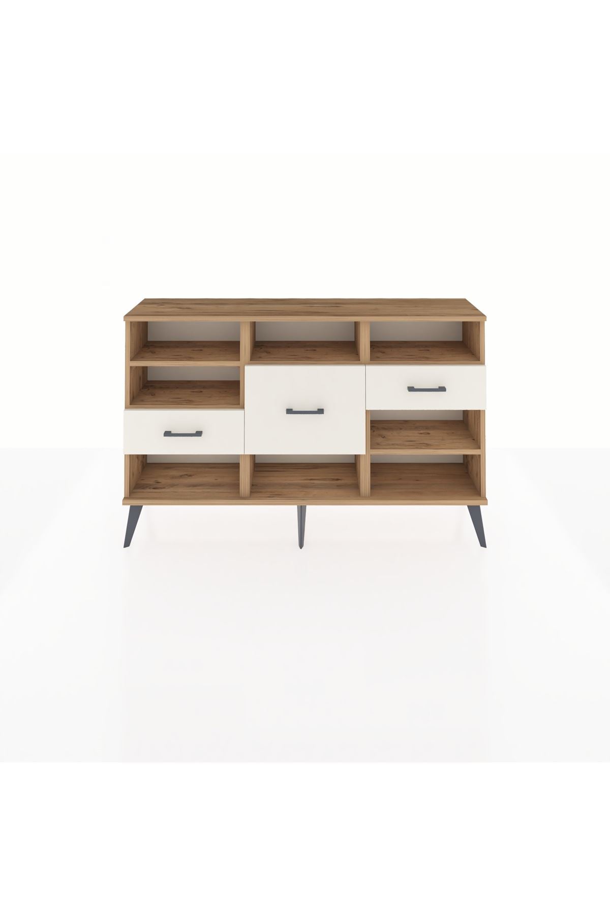 Arges Konsol 5 Raflı 3 Çekmeceli 132x30x83 - S144M004V19A