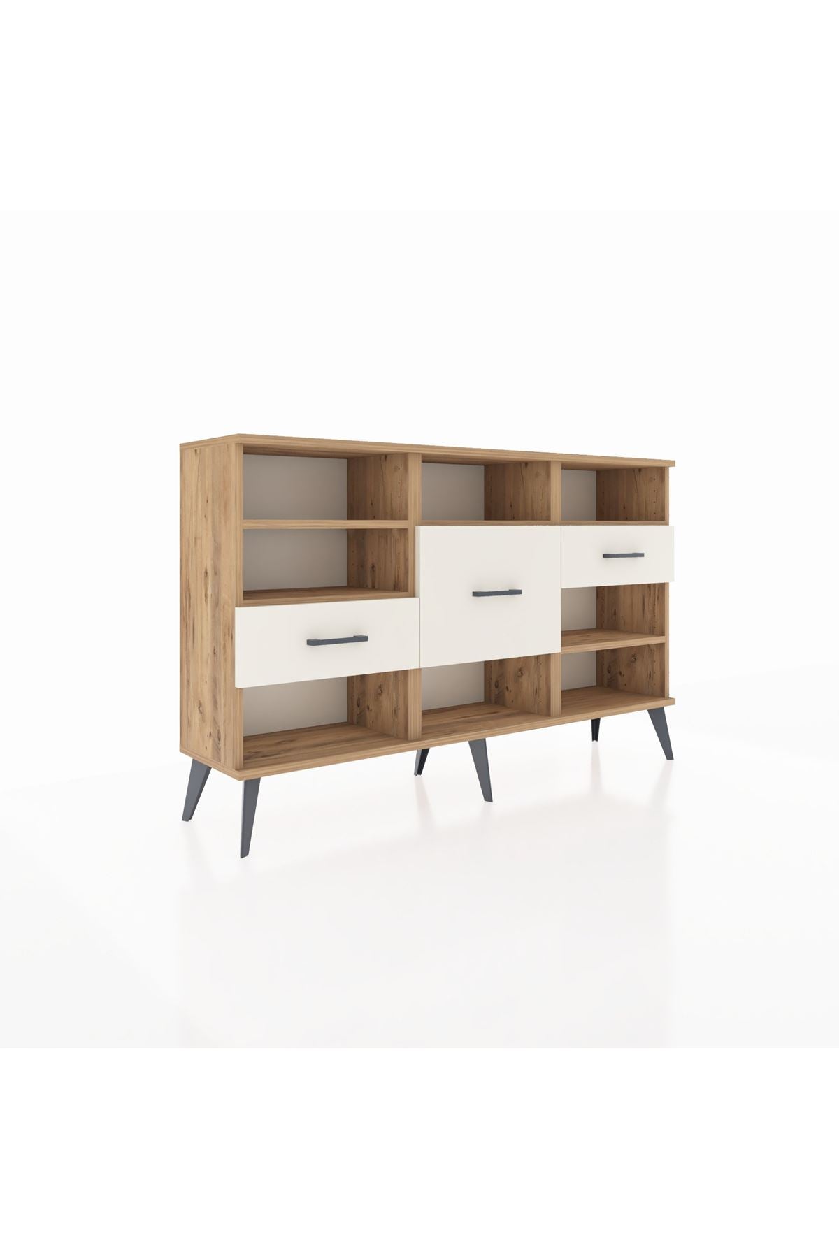 Arges Konsol 5 Raflı 3 Çekmeceli 132x30x83 - S144M004V19A