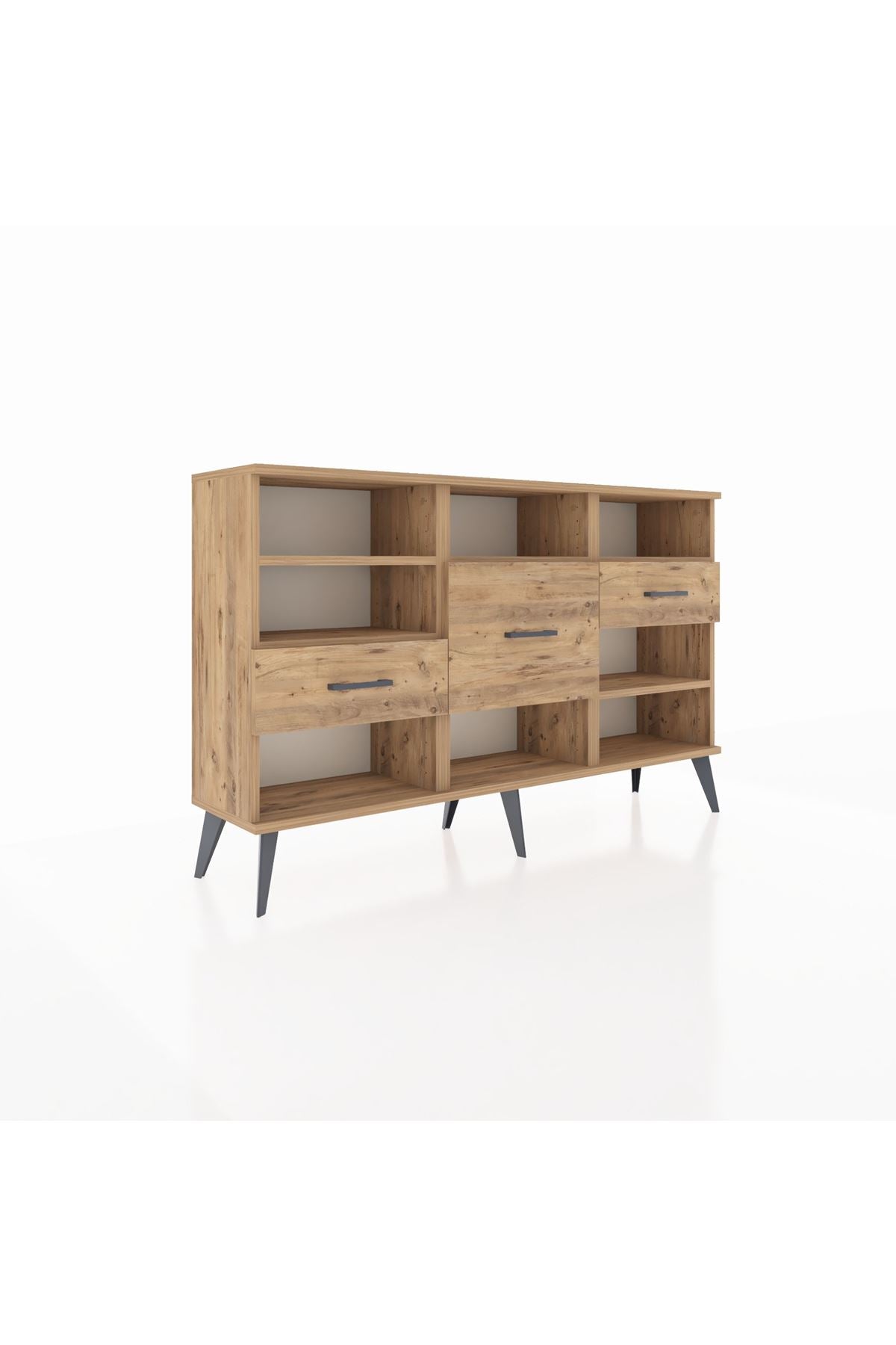 Arges Konsol 5 Raflı 3 Çekmeceli 132x30x83 - S144M004V21A