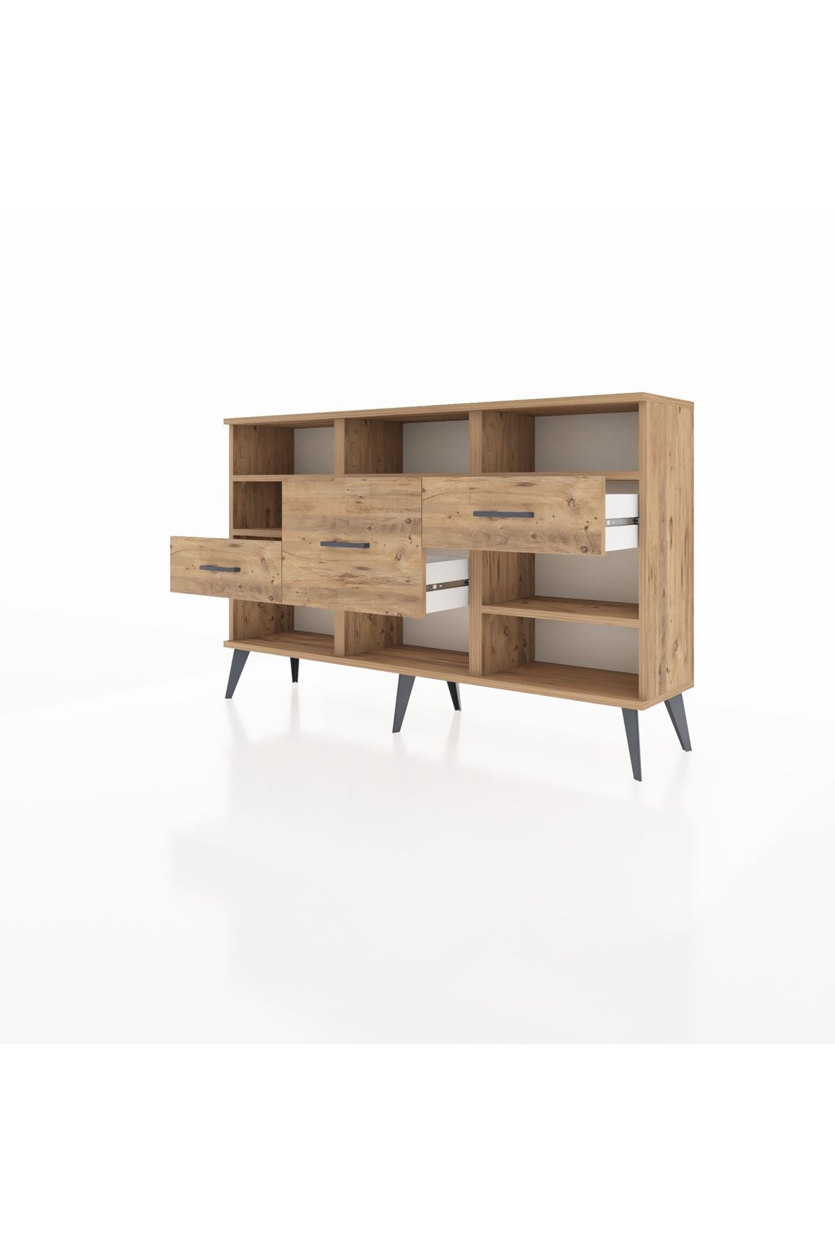 Arges Konsol 5 Raflı 3 Çekmeceli 132x30x83 - S144M004V21A