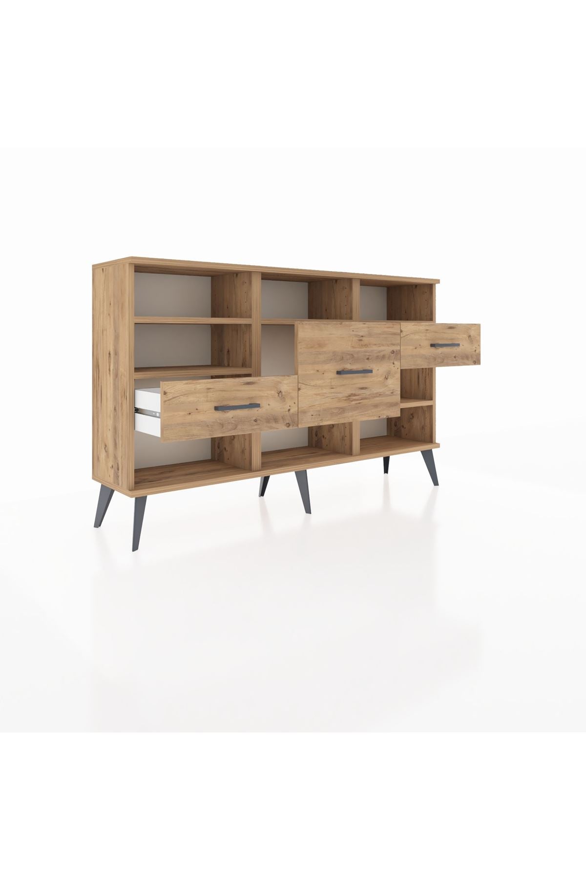 Arges Konsol 5 Raflı 3 Çekmeceli 132x30x83 - S144M004V21A