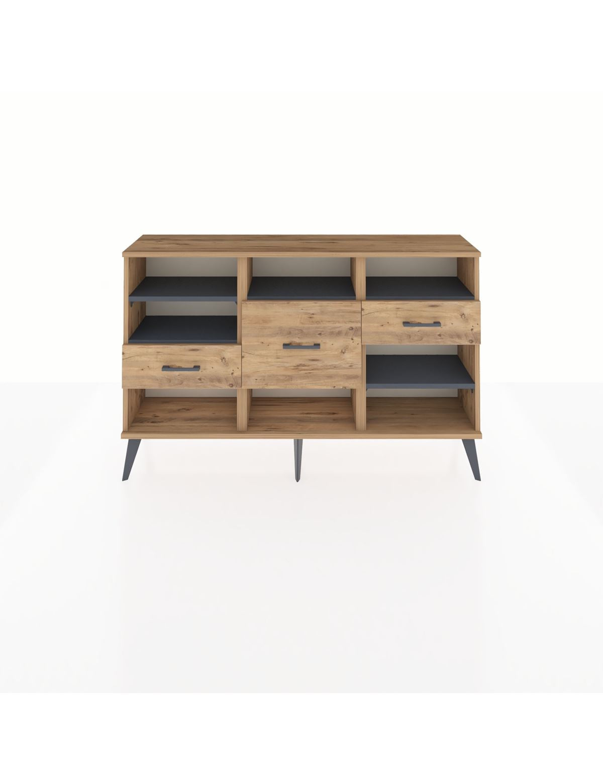 Arges Konsol 5 Raflı 3 Çekmeceli 132x30x83 - S144M004V27A