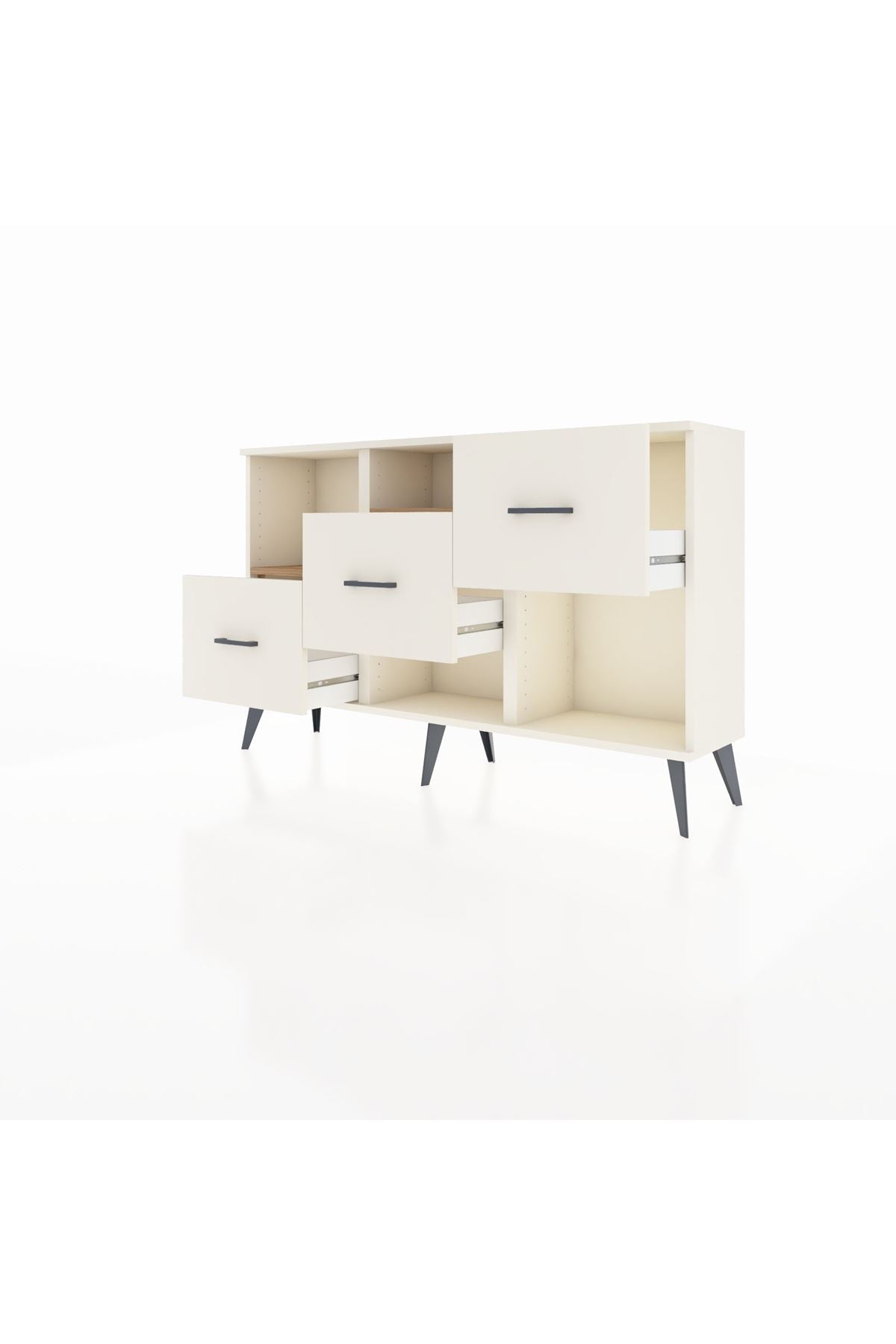 Arges Konsol 2 Raflı 3 Çekmeceli 132x30x83 - S144M005V01A