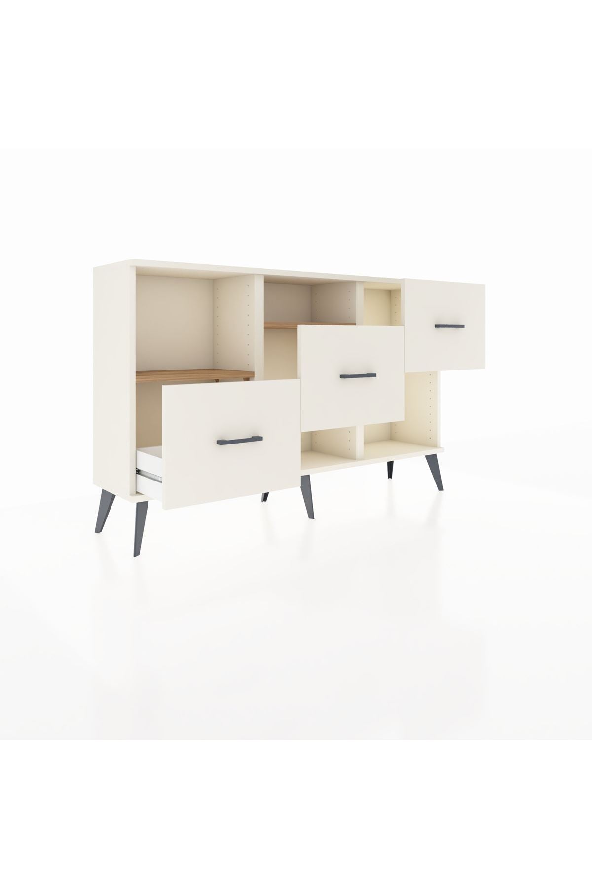Arges Konsol 2 Raflı 3 Çekmeceli 132x30x83 - S144M005V01A