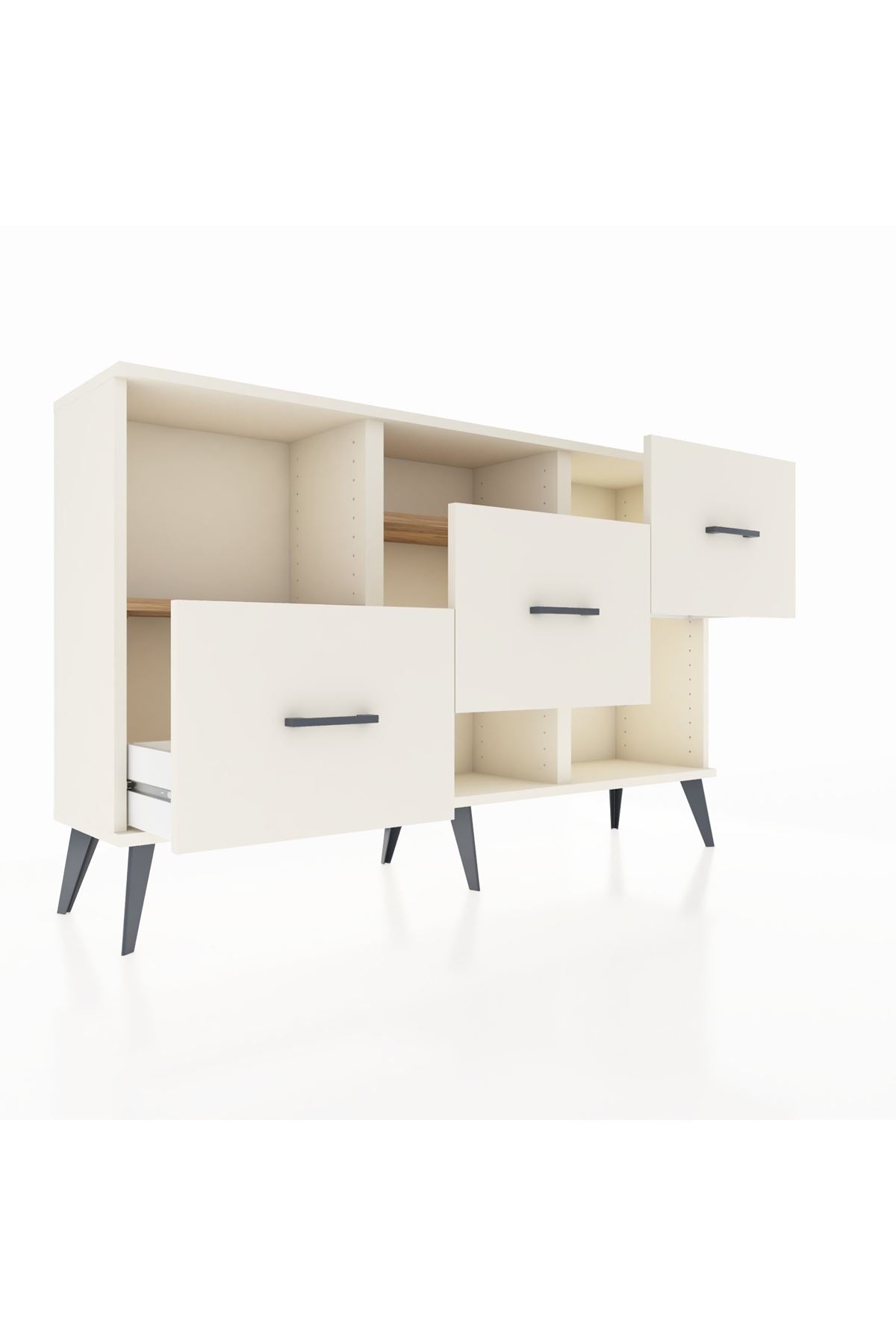 Arges Konsol 2 Raflı 3 Çekmeceli 132x30x83 - S144M005V01A