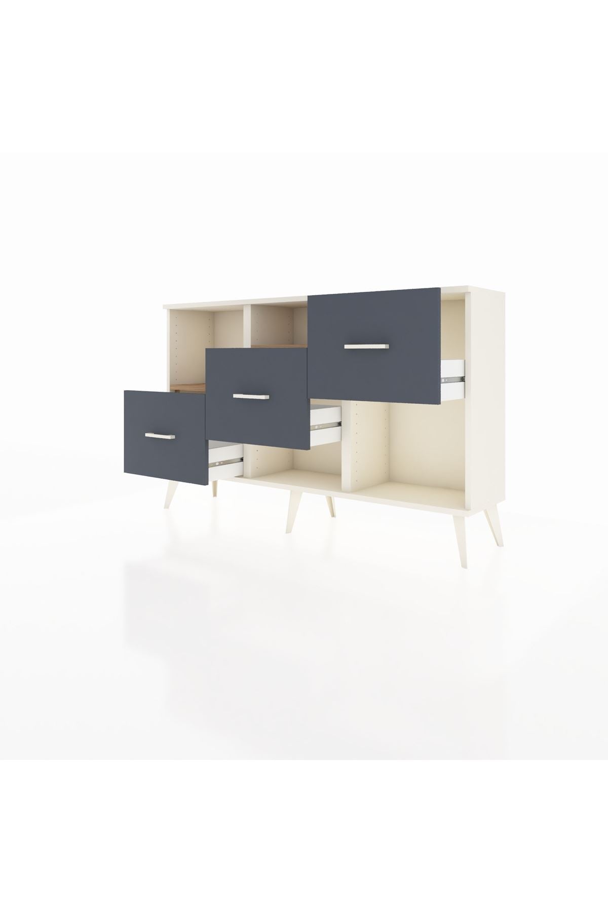 Arges Konsol 2 Raflı 3 Çekmeceli 132x30x83 - S144M005V02A