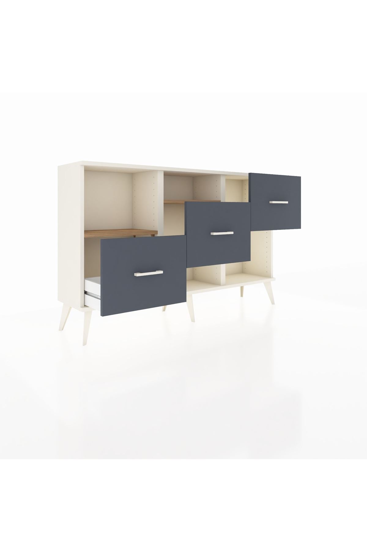 Arges Konsol 2 Raflı 3 Çekmeceli 132x30x83 - S144M005V02A
