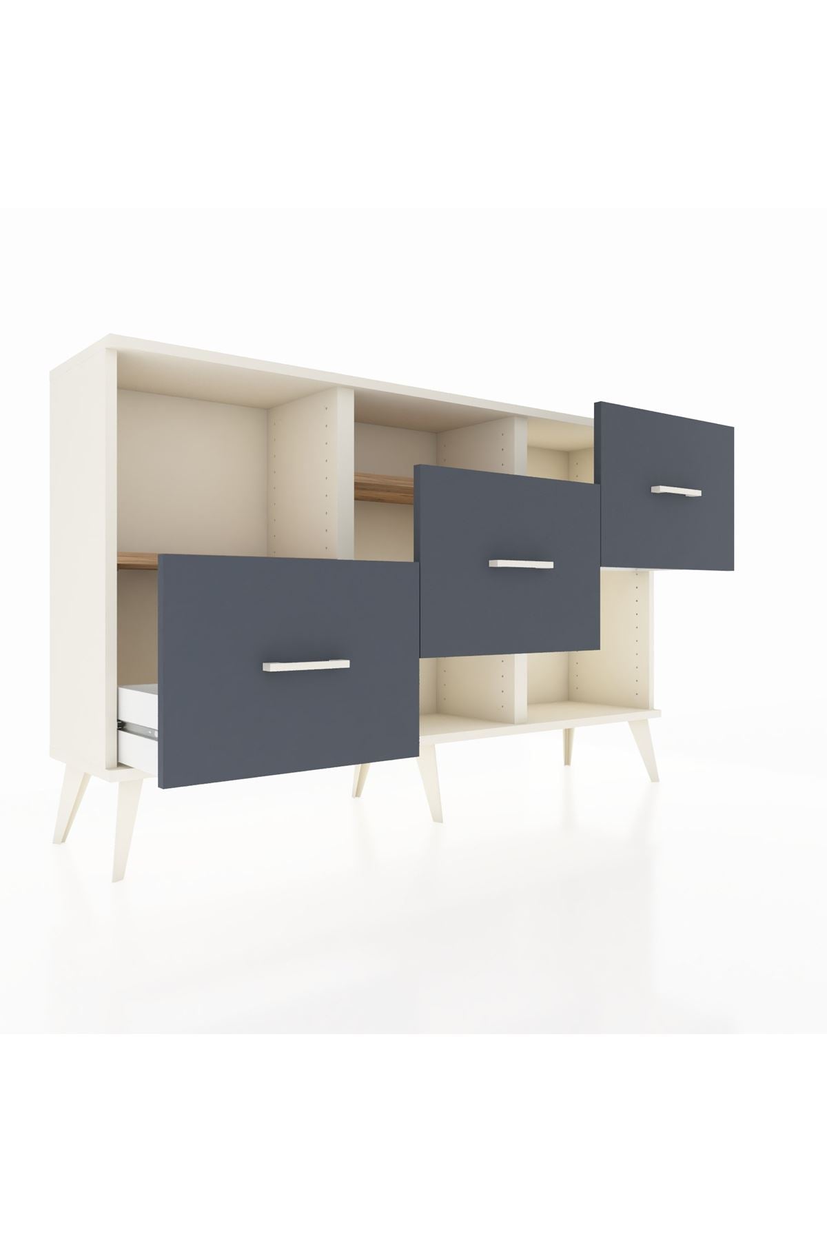 Arges Konsol 2 Raflı 3 Çekmeceli 132x30x83 - S144M005V02A
