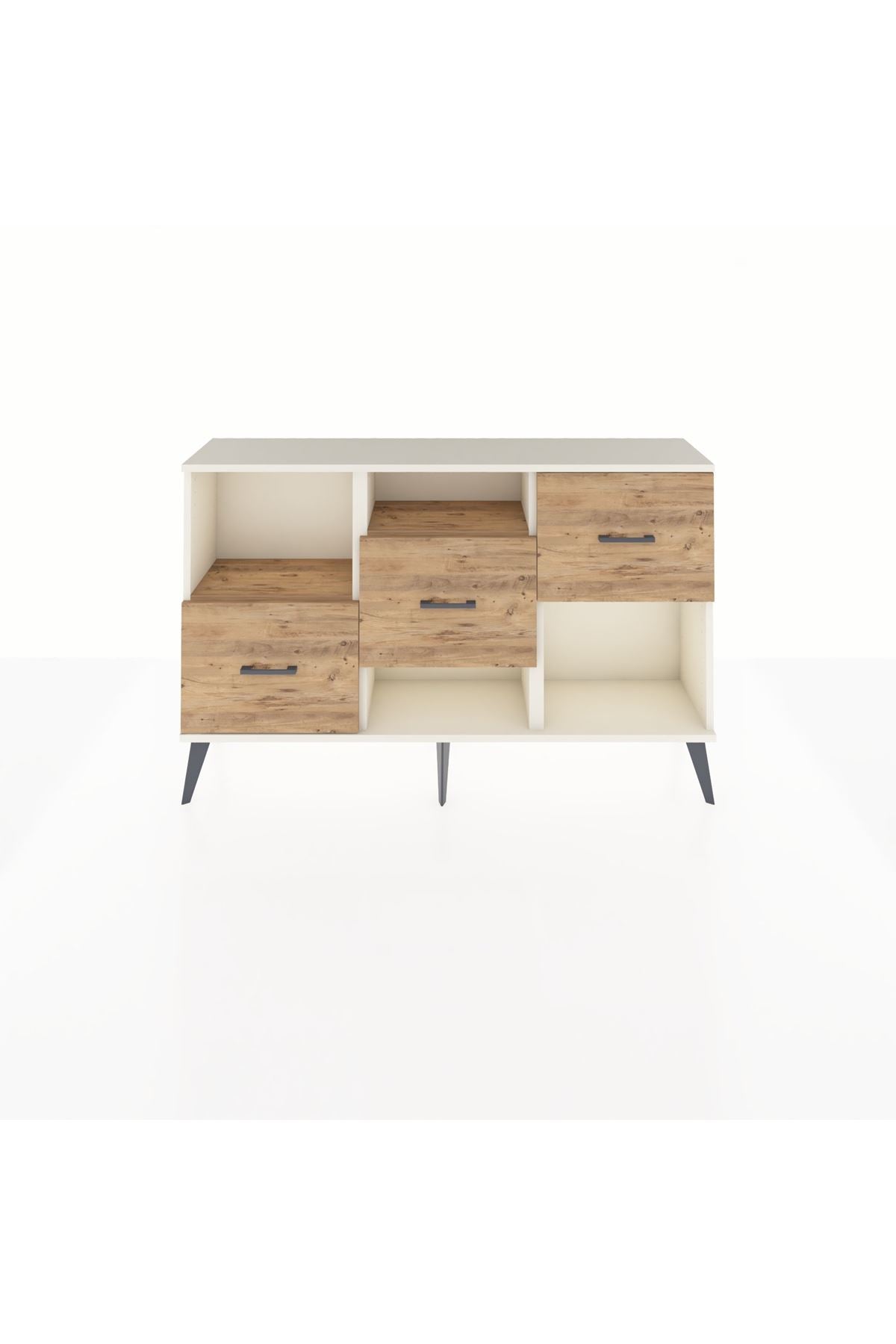 Arges Konsol 2 Raflı 3 Çekmeceli 132x30x83 - S144M005V03A