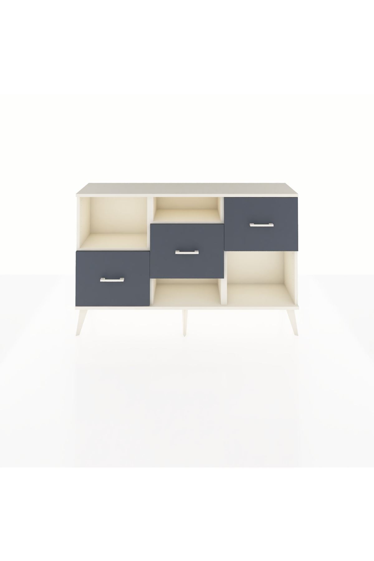 Arges Konsol 2 Raflı 3 Çekmeceli 132x30x83 - S144M005V05A