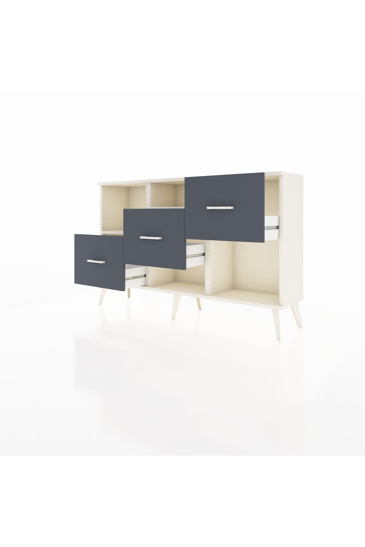 Arges Konsol 2 Raflı 3 Çekmeceli 132x30x83 - S144M005V05A