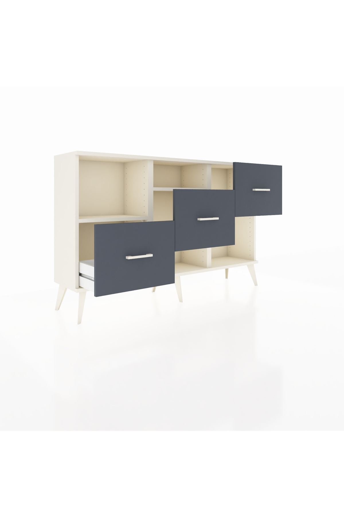 Arges Konsol 2 Raflı 3 Çekmeceli 132x30x83 - S144M005V05A