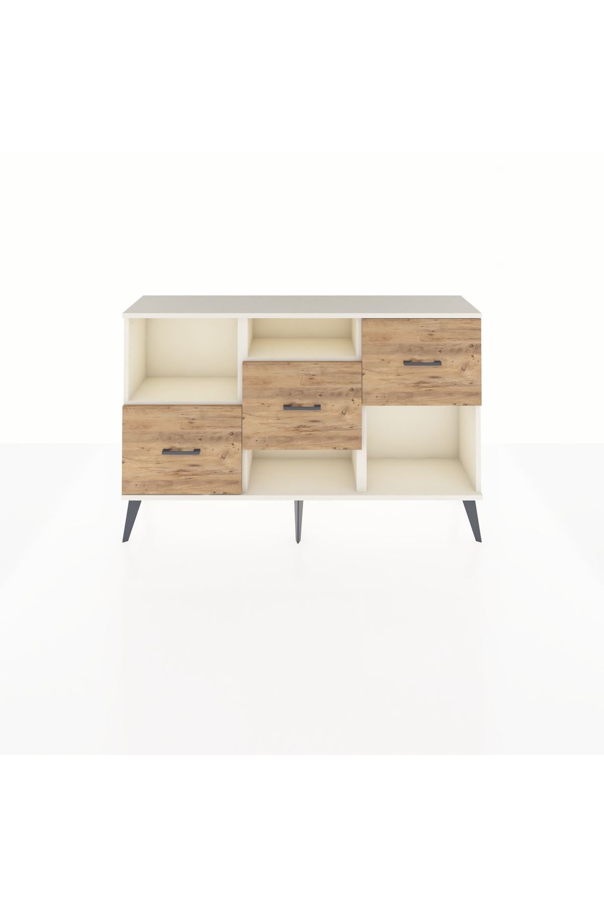 Arges Konsol 2 Raflı 3 Çekmeceli 132x30x83 - S144M005V06A