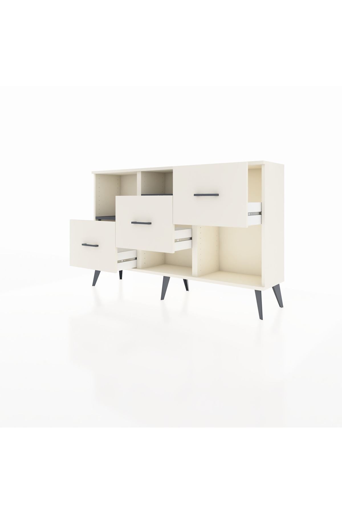 Arges Konsol 2 Raflı 3 Çekmeceli 132x30x83 - S144M005V07A