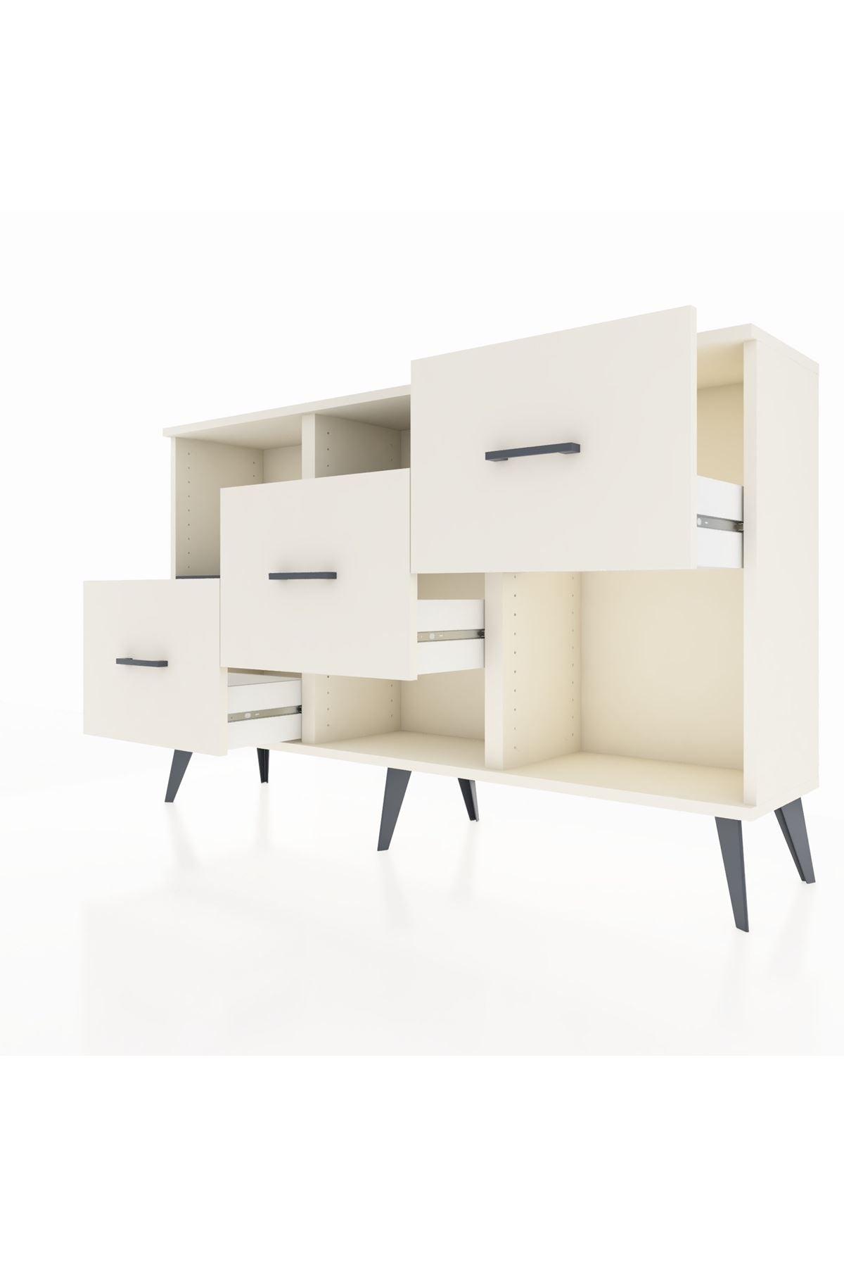Arges Konsol 2 Raflı 3 Çekmeceli 132x30x83 - S144M005V07A