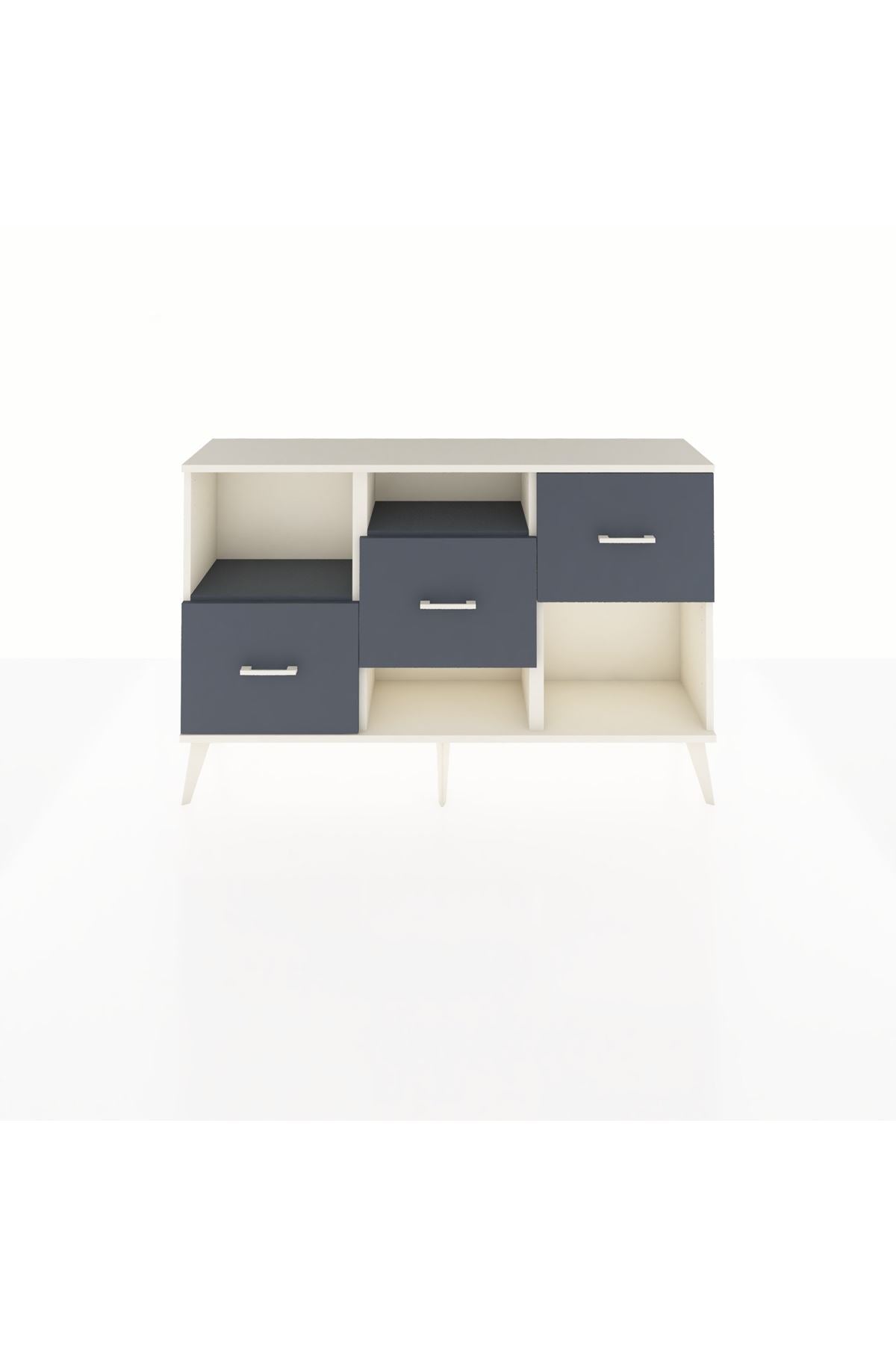 Arges Konsol 2 Raflı 3 Çekmeceli 132x30x83 - S144M005V08A