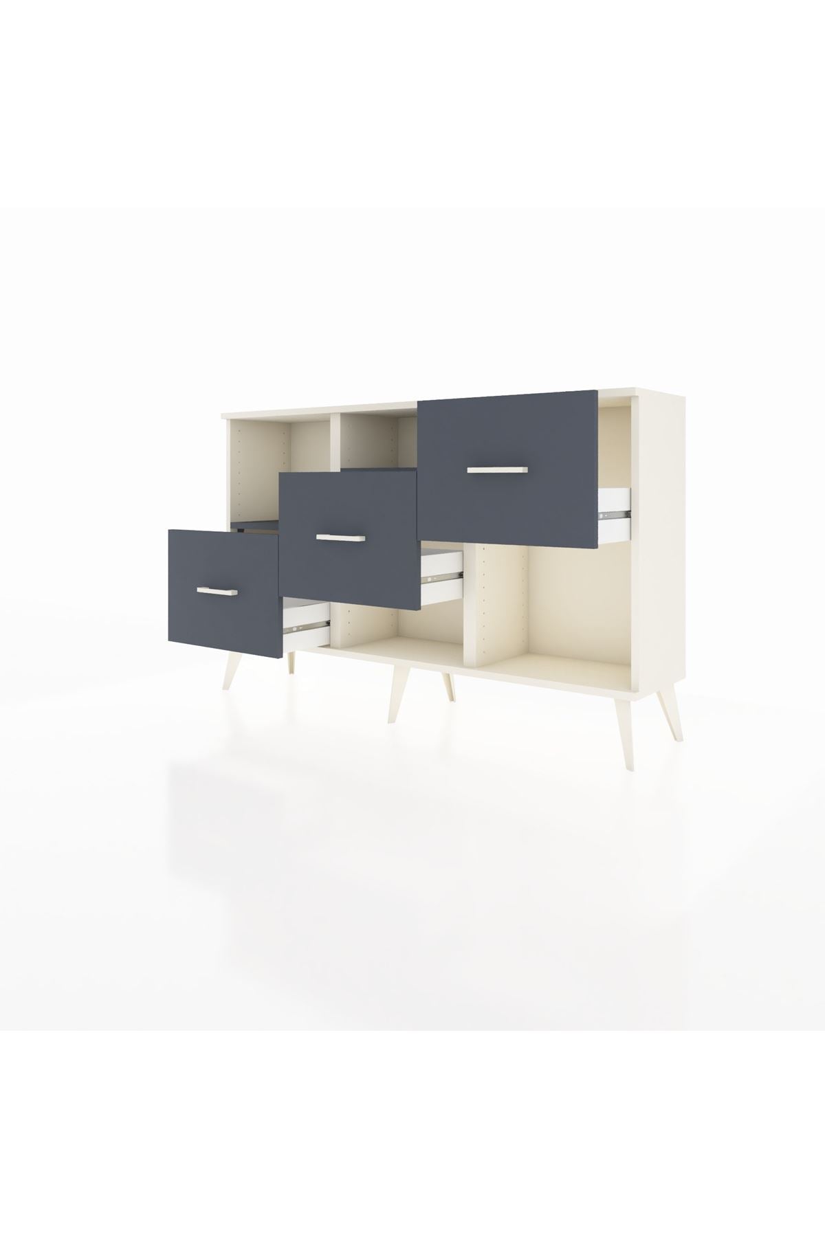 Arges Konsol 2 Raflı 3 Çekmeceli 132x30x83 - S144M005V08A