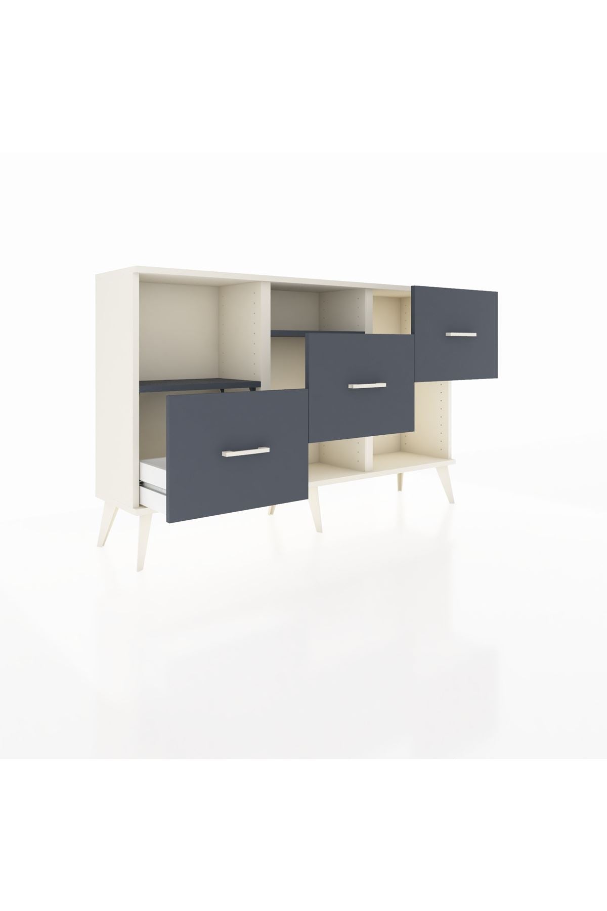 Arges Konsol 2 Raflı 3 Çekmeceli 132x30x83 - S144M005V08A